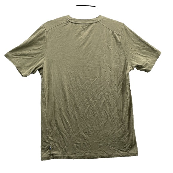 Fjallraven T-Shirt Men Medium Green Outdoor Minimalist Gorpcore Travel Cabin 90s - Picture 2 of 9